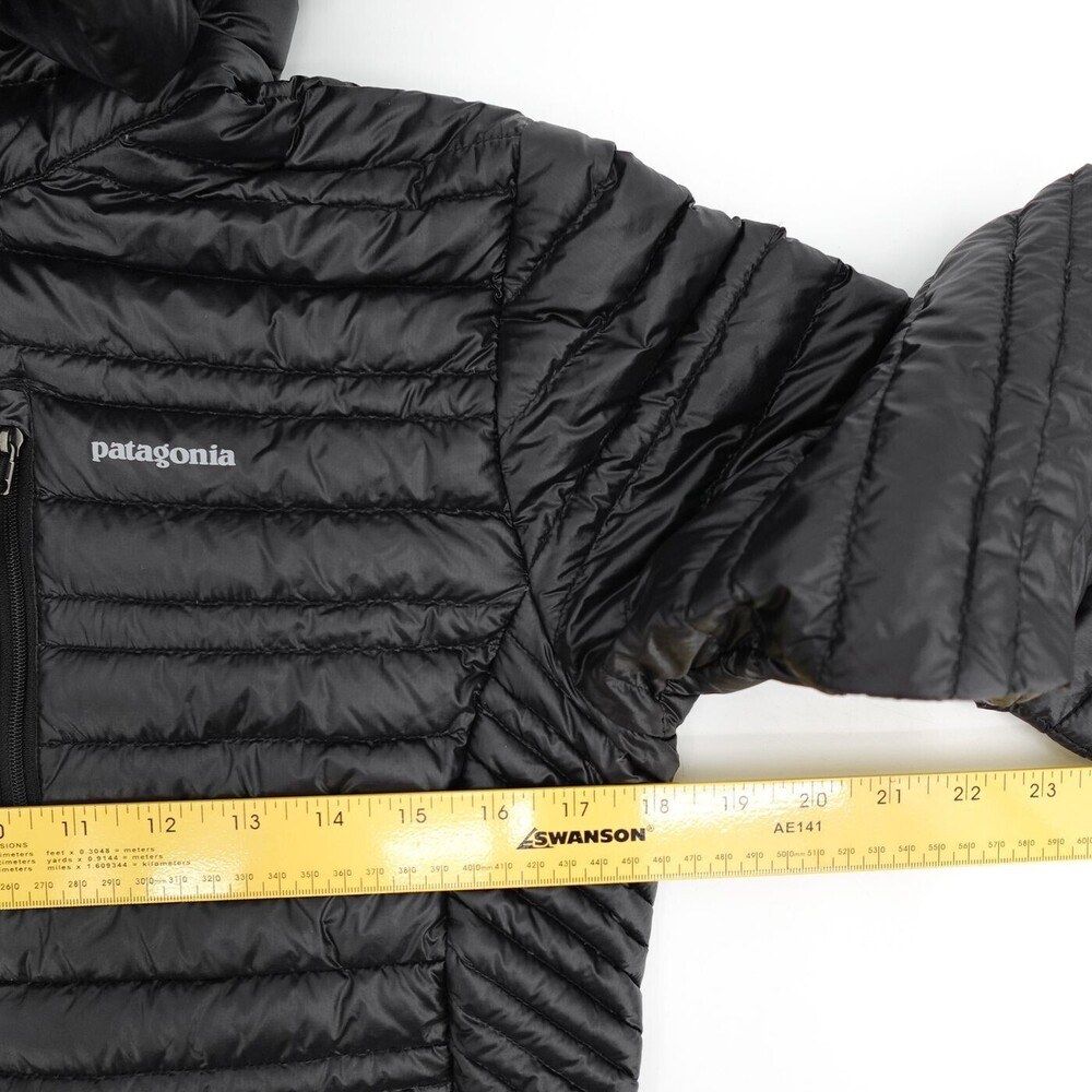 Patagonia Puffer Jacket Womens Small Black Hooded Full Zip Down Insulated - Picture 7 of 16